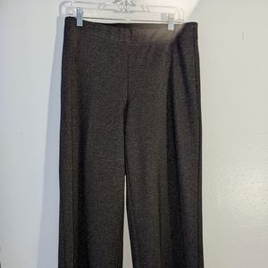 Loft, Casual, stretchy, wide leg, dress pant, dark gray pattern, Women's M